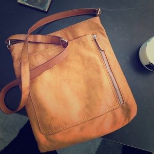 Authentic Italian leather cross body